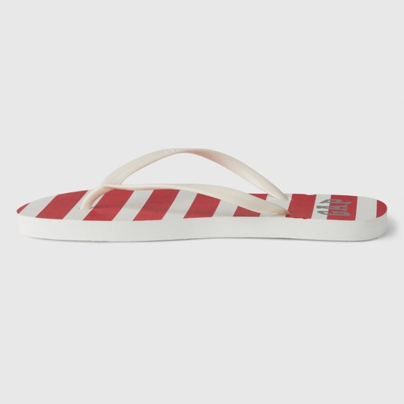 NWT GAP Logo Flip Flops Color: Americana Stripe Size 7 - Picture 5 of 5